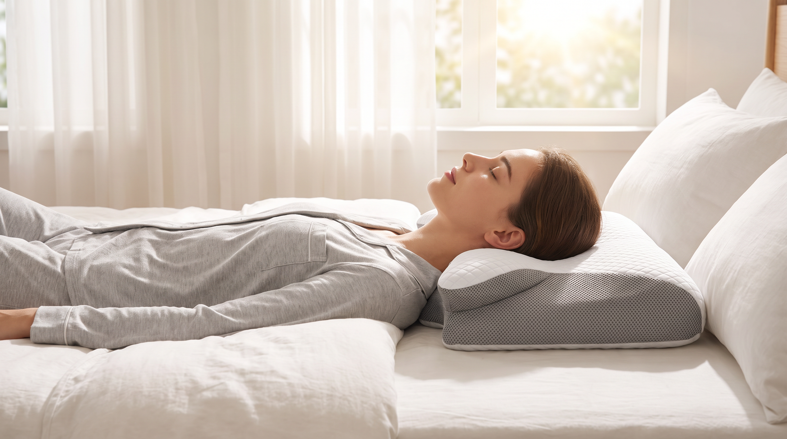 Oreiller Ergonomique Cervical NEROMA — Mousse à Mémoire de Forme